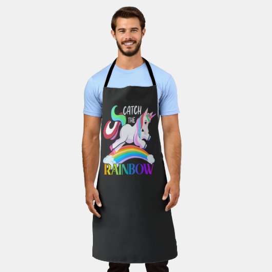Tablier Conception de licorne arc-en-ciel Catch (Porté)