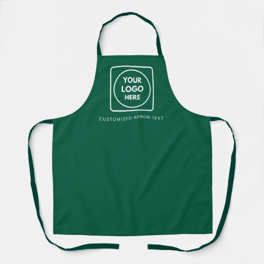 Tablier Conception de logo d'entreprise verte pour la prom (Recto)