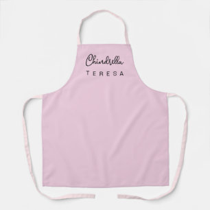 Tablier Conception de monogramme minimaliste rose clair pe