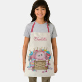 Tablier Conception de monstre de chaussette rose mignon et (Insitu)