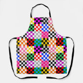 Tablier Conception de motif à carreaux patchwork coloré (Recto)
