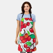 Tablier Conception de motif cerise (Porté)