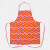 Tablier Conception de motif chevron orange et rose (Recto)