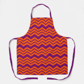 Tablier Conception de motif chevron orange et violet (Recto)