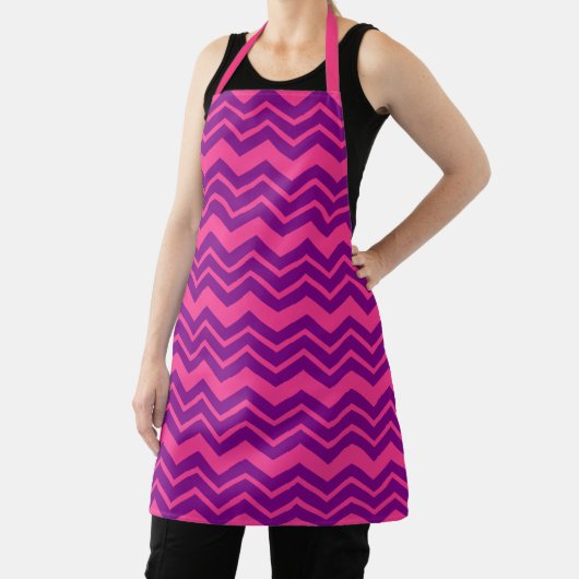 Tablier Conception de motif chevron rose et violet (Insitu)