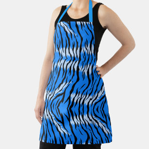 Tablier Conception de motif de peau d'animal Tigre Bleu
