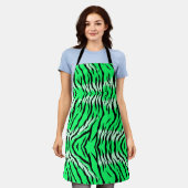 Tablier Conception de motif de peau d'animal Tigre vert (Porté)