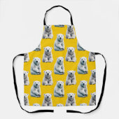 Tablier Conception de motif d'ours polaire jaune  (Recto)