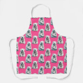Tablier Conception de motif d'ours polaire rose (Recto)