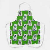 Tablier Conception de motif d'ours polaire vert (Recto)