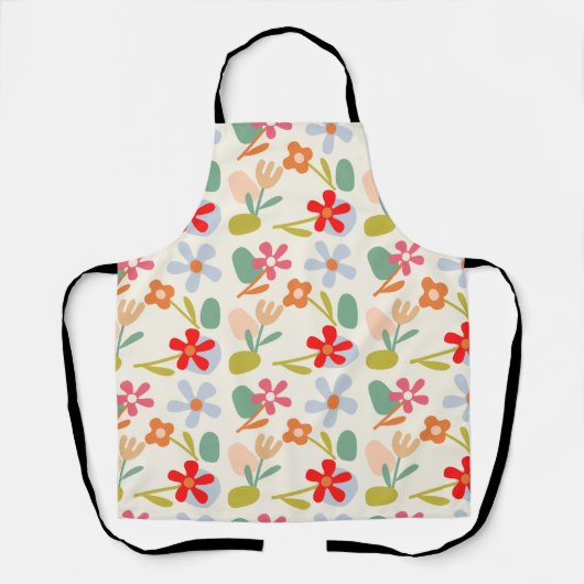 Tablier Conception de motif floral abstrait d'aspect cool (Recto)