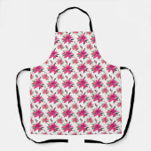 Tablier Conception de motif floral Fleurs roses (Recto)