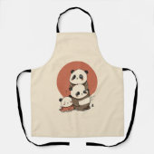 Tablier Conception de pandas mignons (Recto)