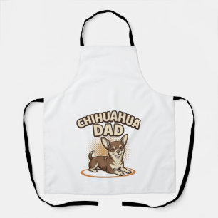 Tablier Conception de papa Chihuahua Gravure vintage pour