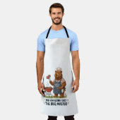 Tablier Conception de papa ours maître du BBQ (Porté)