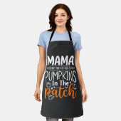 Tablier Conception de patch de citrouilles maman Halloween (Porté)