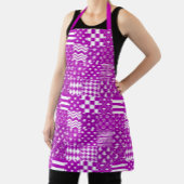 Tablier Conception de Patchwork Motifs mélangés violet bla