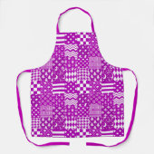 Tablier Conception de Patchwork Motifs mélangés violet bla (Recto)
