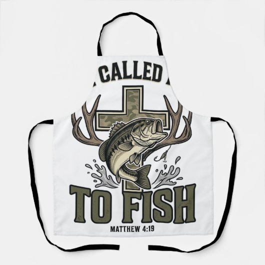Tablier Conception de pêche chrétienne Il m'a appelé à pêc (Recto)