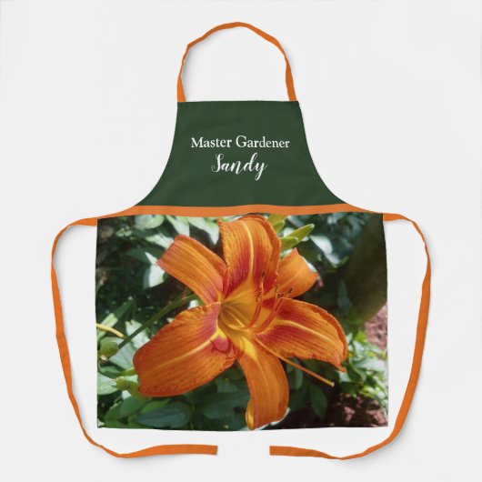 Tablier Conception de photo de lys orange Master Gardener  (Recto)