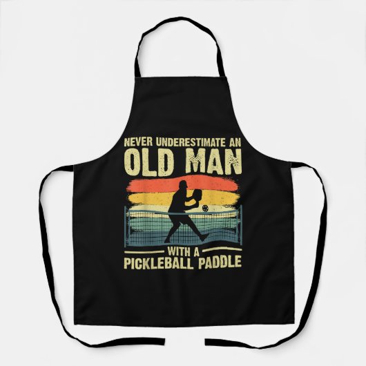 Tablier Conception de Pickleball Cool pour hommes Grand-pè (Recto)