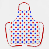 Tablier Conception de points noirs blancs rouges bleus (Recto)