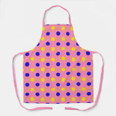 Tablier Conception de points polka rose bleu jaune (Recto)