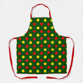 Tablier Conception de pois verts rouges jaunes (Recto)