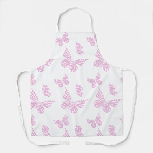 Tablier Conception de printemps floral papillon rose migno (Recto)