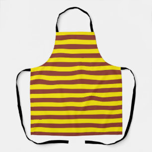 Tablier Conception de rayures jaunes et marron