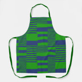 Tablier Conception de rayures patchwork bleu vert  (Recto)