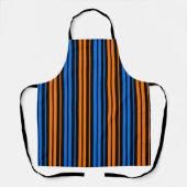 Tablier Conception de rayures verticales bleu orange bleu (Recto)
