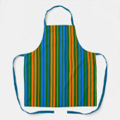 Tablier Conception de rayures verticales orange vert bleu  (Recto)