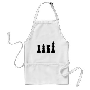 Tablier Conception de silhouette de pièce d'échecs