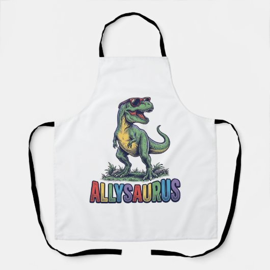 Tablier Conception de t-shirt Allysaurus Lunettes de solei (Recto)