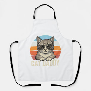 Tablier Conception de T-shirt Chat Daddy Vintage Sunset Co