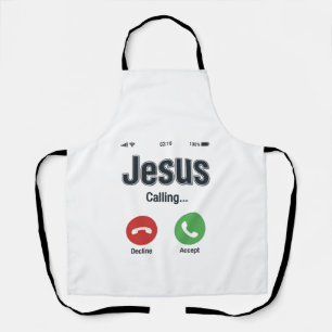 Tablier Conception de t-shirt chrétien Jésus appelant l'éc