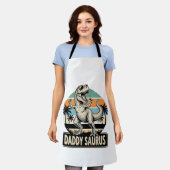 Tablier Conception de t-shirt de dinosaure rétro Daddy Sau (Porté)