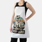 Tablier Conception de t-shirt de dinosaure rétro Daddy Sau (Insitu)