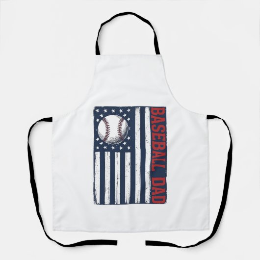 Tablier Conception de T-shirt de drapeau de papa de baseba (Recto)
