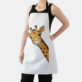 Tablier Conception de T-shirt de girafe qui regarde discrè (Insitu)