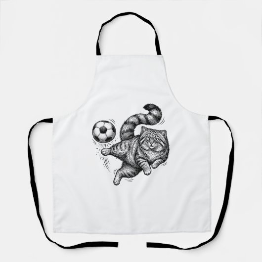 Tablier Conception de T-shirt de kick de foot de chat de g (Recto)
