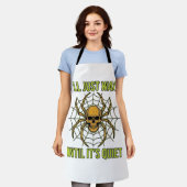 Tablier Conception de T-Shirt Halloween drôle de crâne vin (Porté)