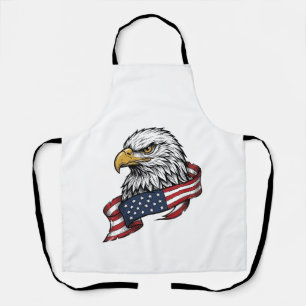 Tablier Conception de T-shirt patriotique avec aigle gravé