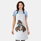 Tablier Conception de T-Shirt Vectoriel Cheval Lune Gravée (Porté)