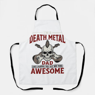 Tablier Conception de t-shirt vintage crâne de papa Death