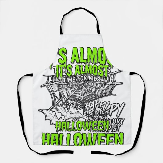 Tablier Conception de toile d'araignée d'Halloween pour th (Recto)