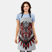 Tablier Conception de totem tribal Haida Loup (Porté)