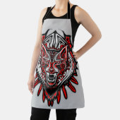 Tablier Conception de totem tribal Haida Loup (Insitu)