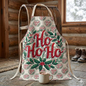 Tablier Conception de typographie de couronne de Noël Ho H